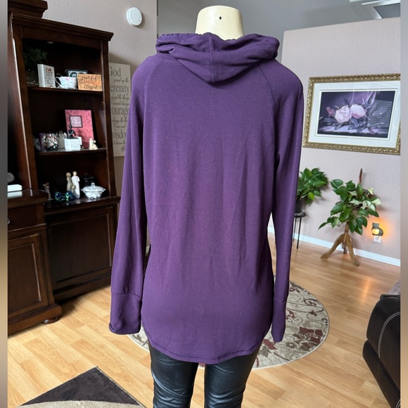 Pink Clover purple cowl neck long sleeve sweatshirt-size L - Picture 9 of 9